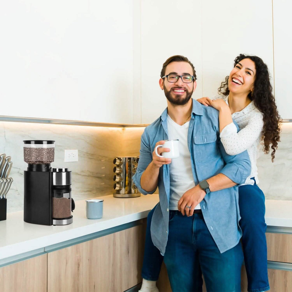 Conical Bur Coffee Bean Electric Grinder with 25 Grind Settings Coffee Makers & Accessories - Tophatter Daily Deals