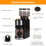 Conical Bur Coffee Bean Electric Grinder with 25 Grind Settings Coffee Makers & Accessories - Tophatter Daily Deals