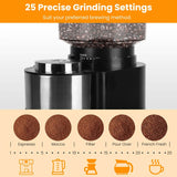 Conical Bur Coffee Bean Electric Grinder with 25 Grind Settings Coffee Makers & Accessories - Tophatter Daily Deals