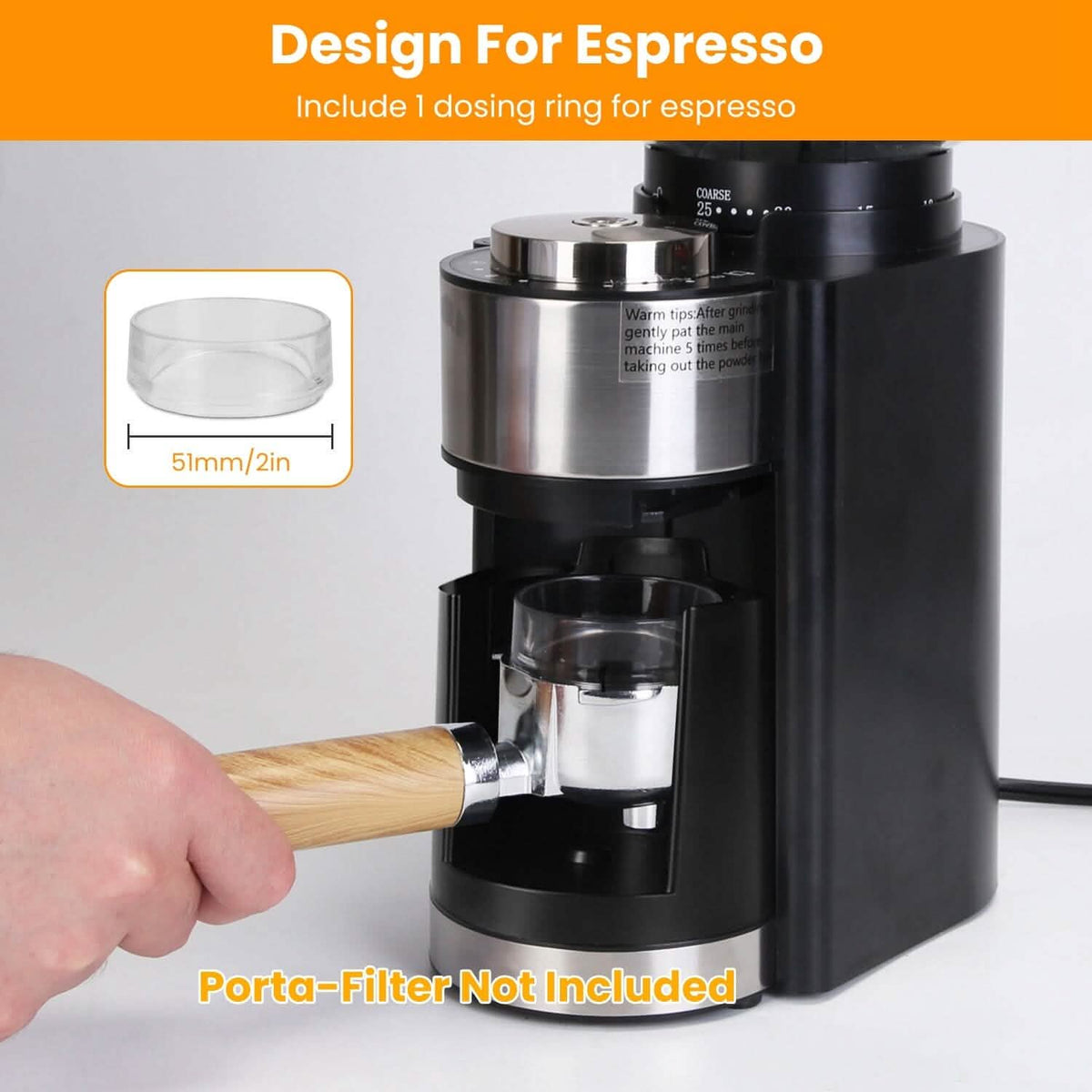 Conical Bur Coffee Bean Electric Grinder with 25 Grind Settings Coffee Makers & Accessories - Tophatter Daily Deals