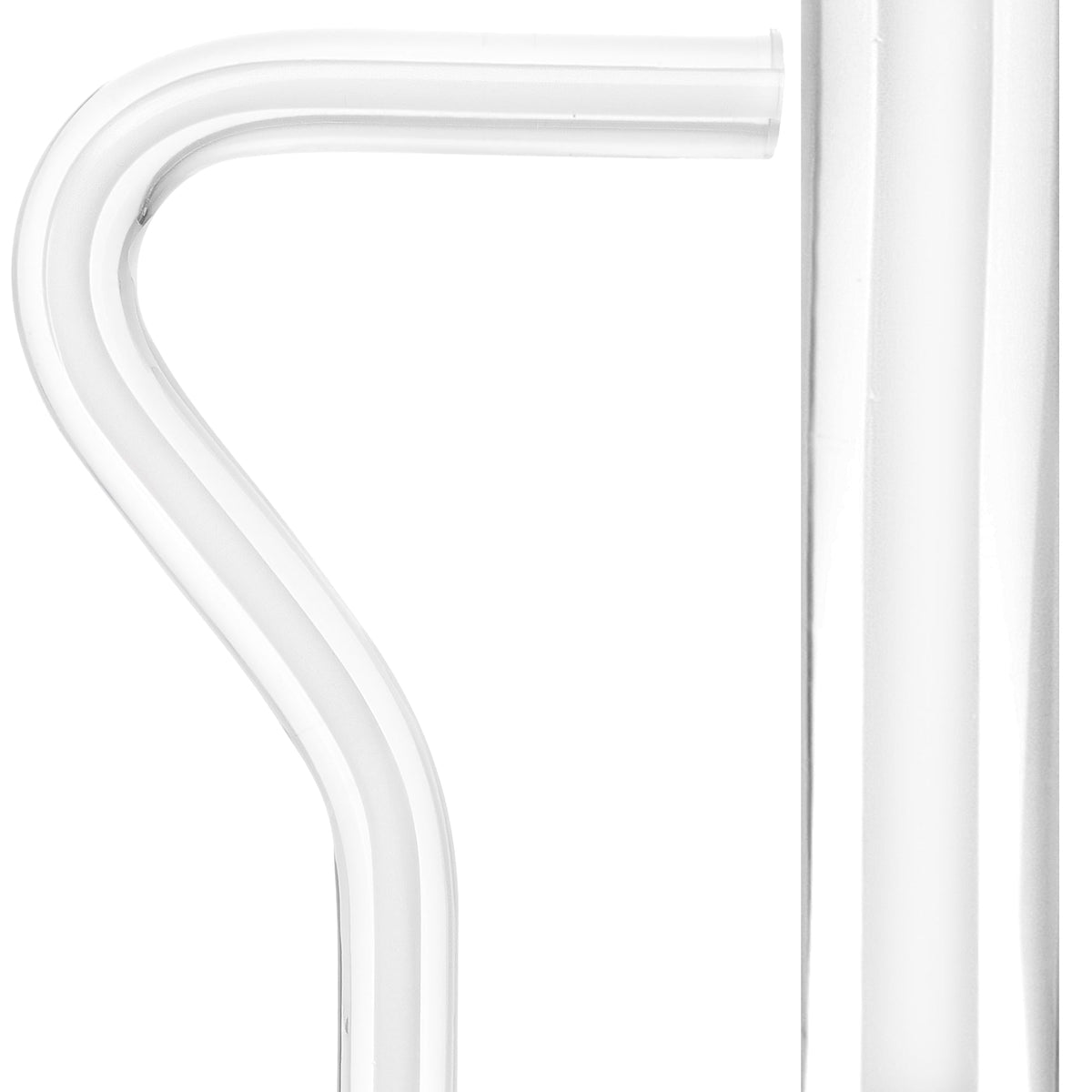 Porcelain In Ice Cane: White Line in Translucent Clear Shaft Clear Lucite Walking Canes - Tophatter Daily Deals