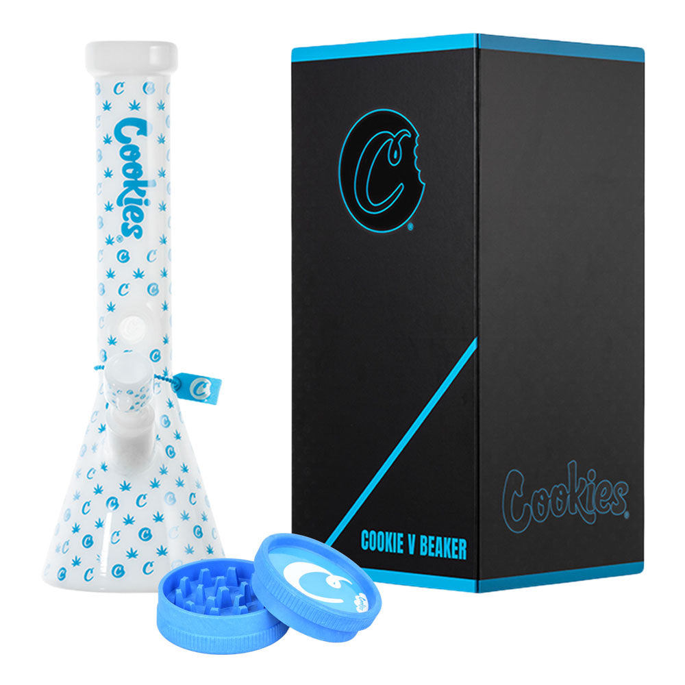 Cookies V Beaker Bong & Grinder Set Bongs - Tophatter Daily Deals