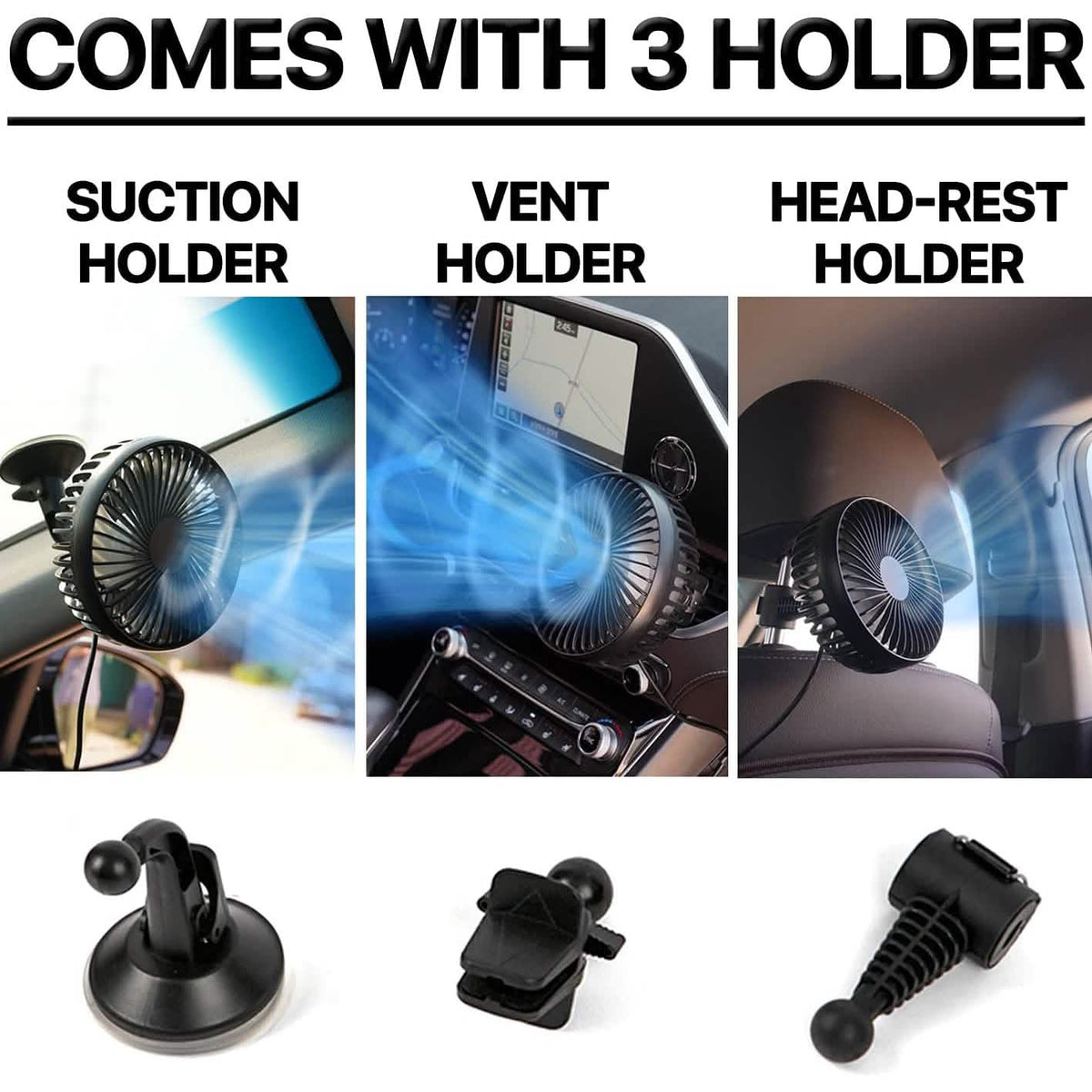 Cooling Car Fan USB Plug for Car/Vehicle Automotive - Tophatter Daily Deals