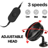 Cooling Car Fan USB Plug for Car/Vehicle Automotive - Tophatter Daily Deals