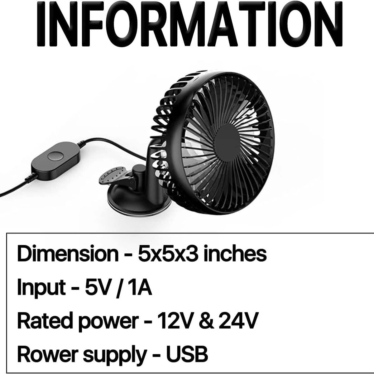 Cooling Car Fan USB Plug for Car/Vehicle Automotive - Tophatter Daily Deals