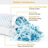 Cooling Memory Foam Pillow Ventilated with Cooling Gel Infused Memory Foam Bedding - Tophatter Daily Deals