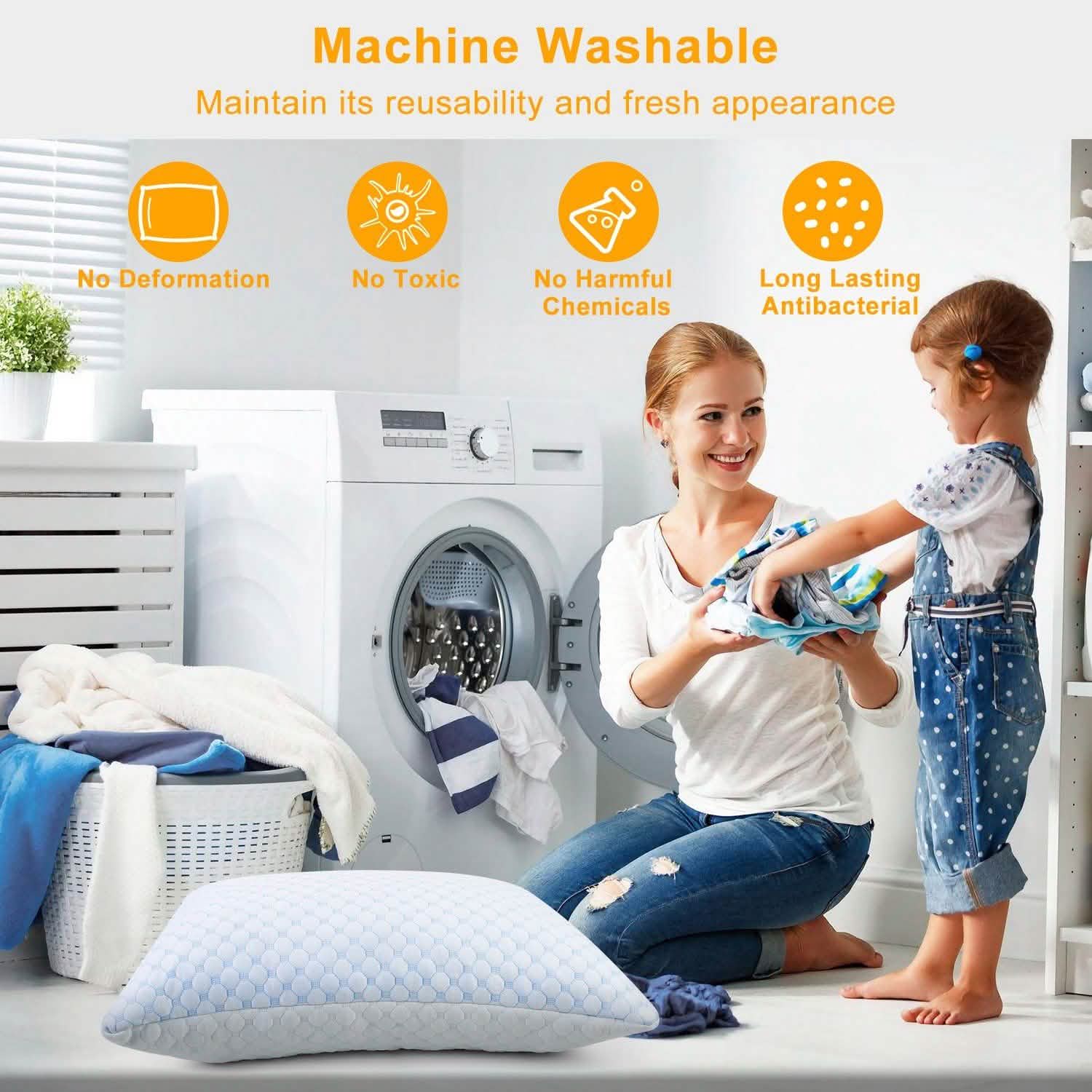 Cooling Memory Foam Pillow Ventilated with Cooling Gel Infused Memory Foam Bedding - Tophatter Daily Deals