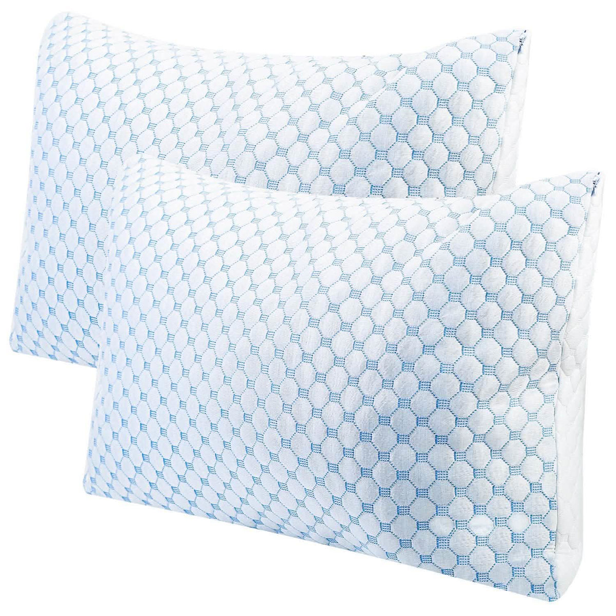 Cooling Memory Foam Pillow Ventilated with Cooling Gel Infused Memory Foam 2-Pack Bedding - Tophatter Daily Deals