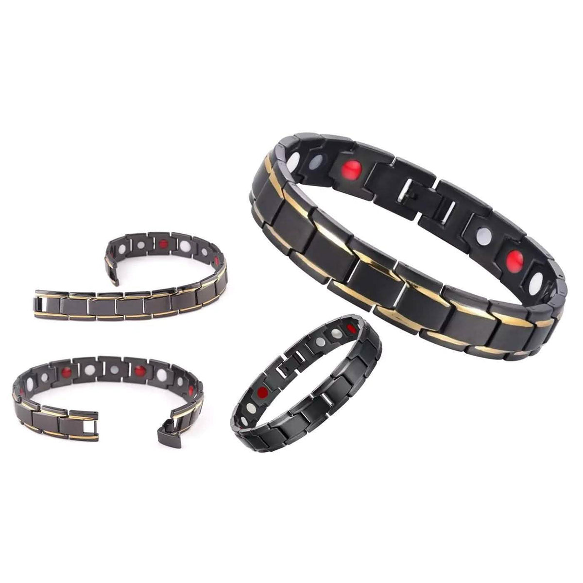 Copper Alloy Magnetic Healthy Care Stone Therapeutic Energy Healing Bracelet Bracelets - Tophatter Daily Deals
