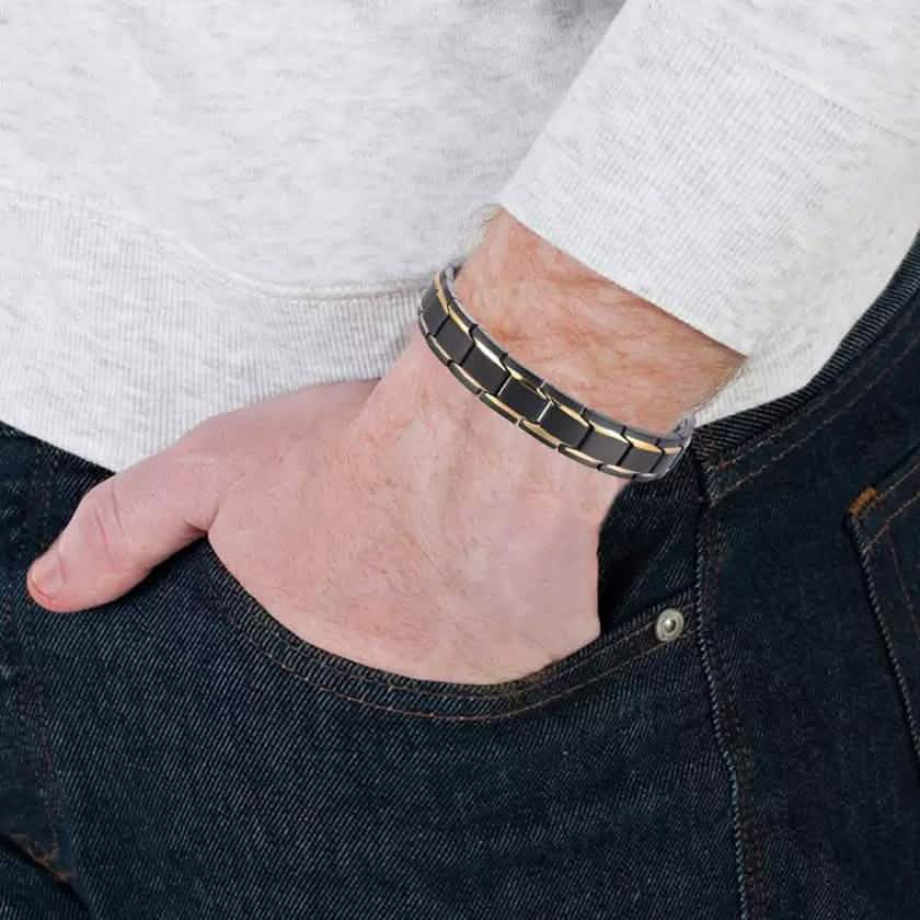 Copper Alloy Magnetic Healthy Care Stone Therapeutic Energy Healing Bracelet Bracelets - Tophatter Daily Deals
