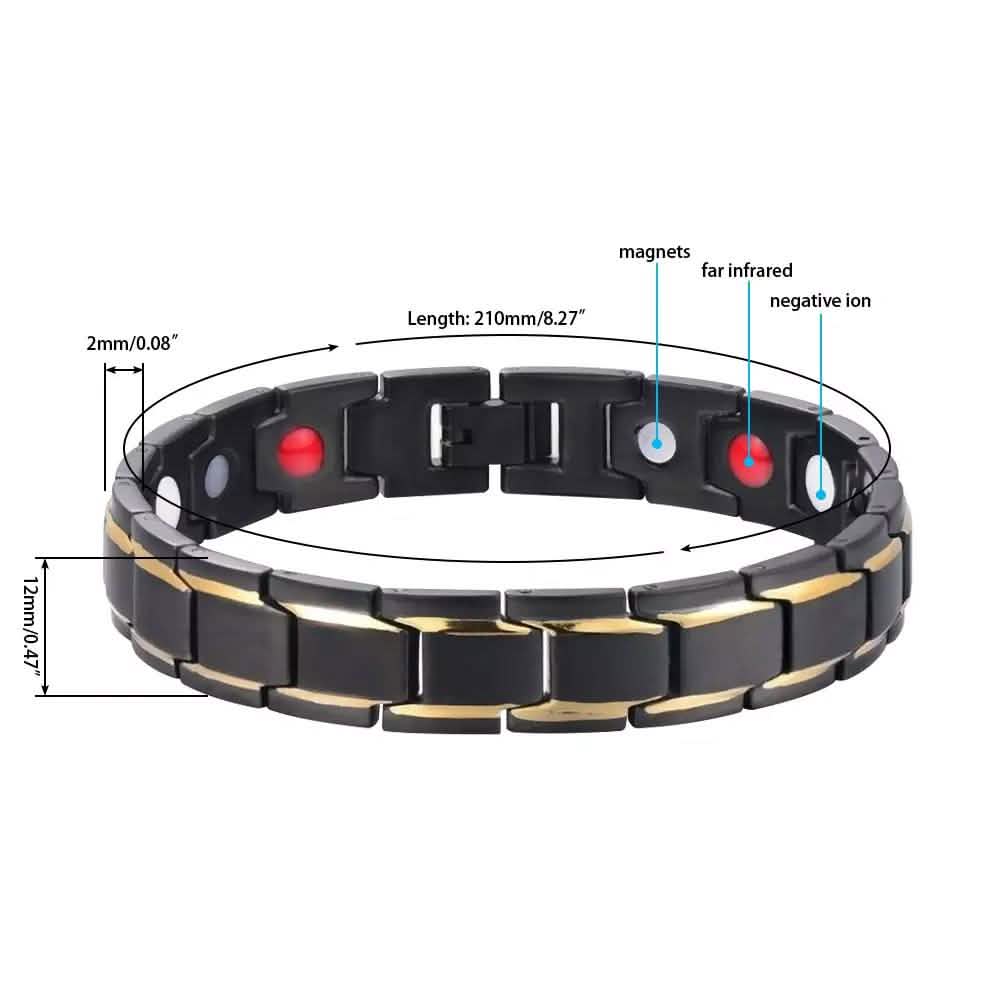 Copper Alloy Magnetic Healthy Care Stone Therapeutic Energy Healing Bracelet Bracelets - Tophatter Daily Deals