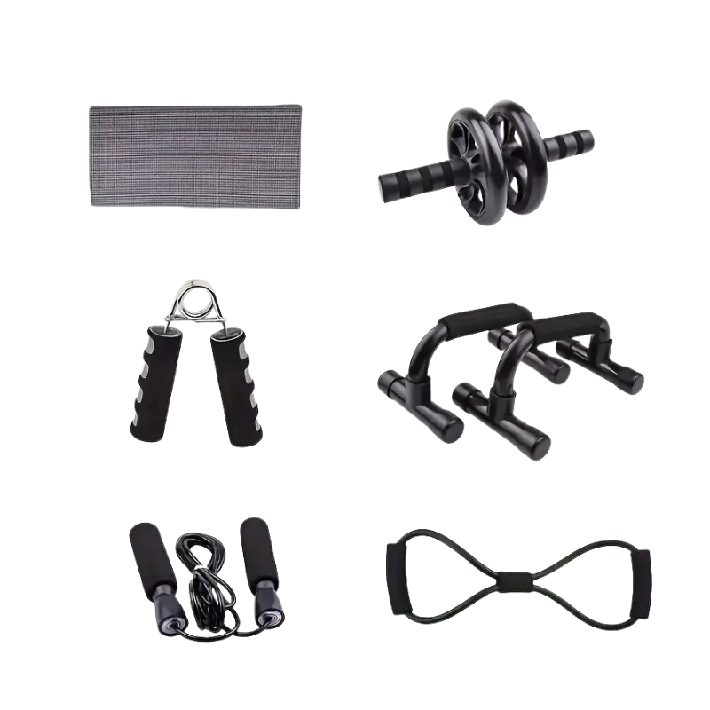 Ab Workout Set with Push-up Stand (7pcs) Fitness, Health and Wellbeing > Gym Equipment - Tophatter Daily Deals