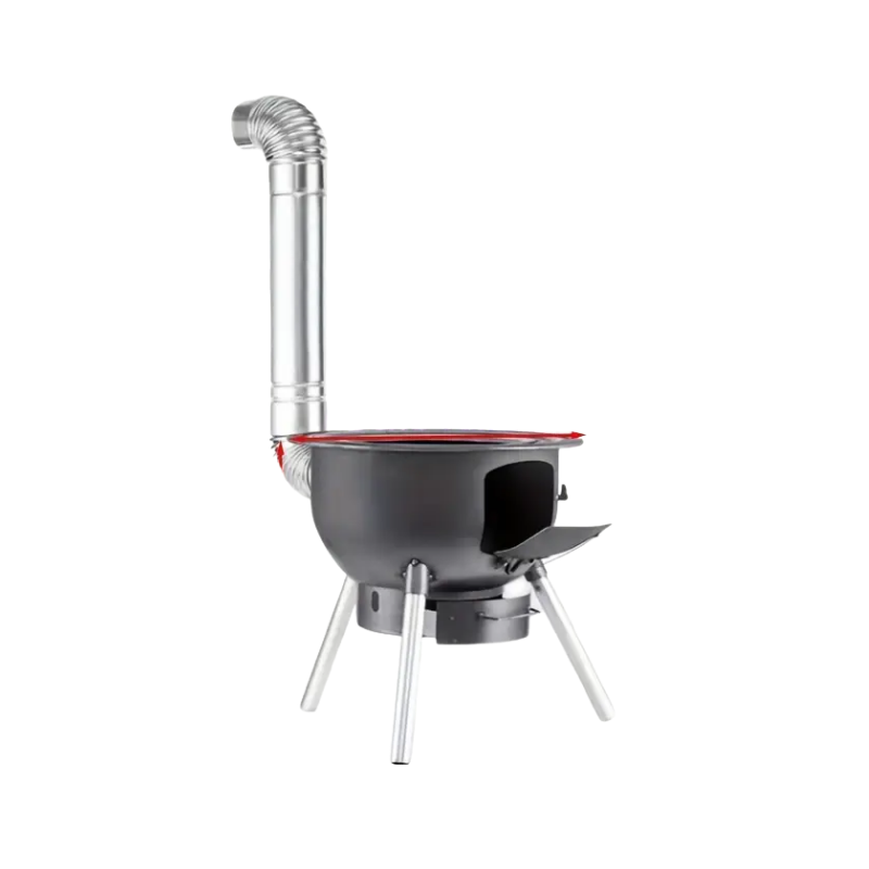 Portable Cast Iron Firewood Stove for Outdoor Cooking Outdoor Grills - Tophatter Daily Deals