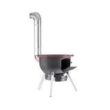 Portable Cast Iron Firewood Stove for Outdoor Cooking Outdoor Grills - Tophatter Daily Deals