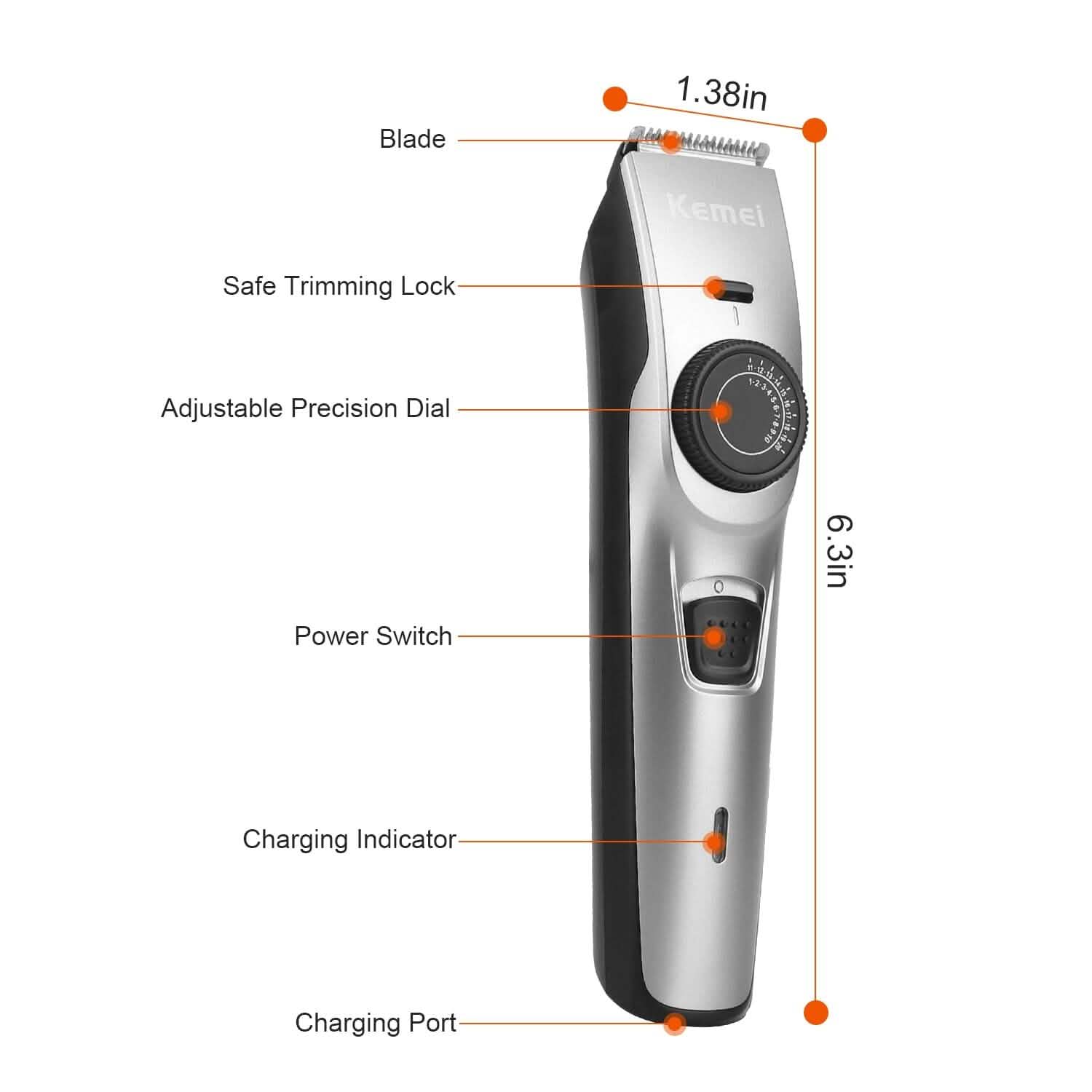 Cordless Beard Trimmer USB Rechargeable Beard Grooming Kit Men's Grooming - Tophatter Daily Deals