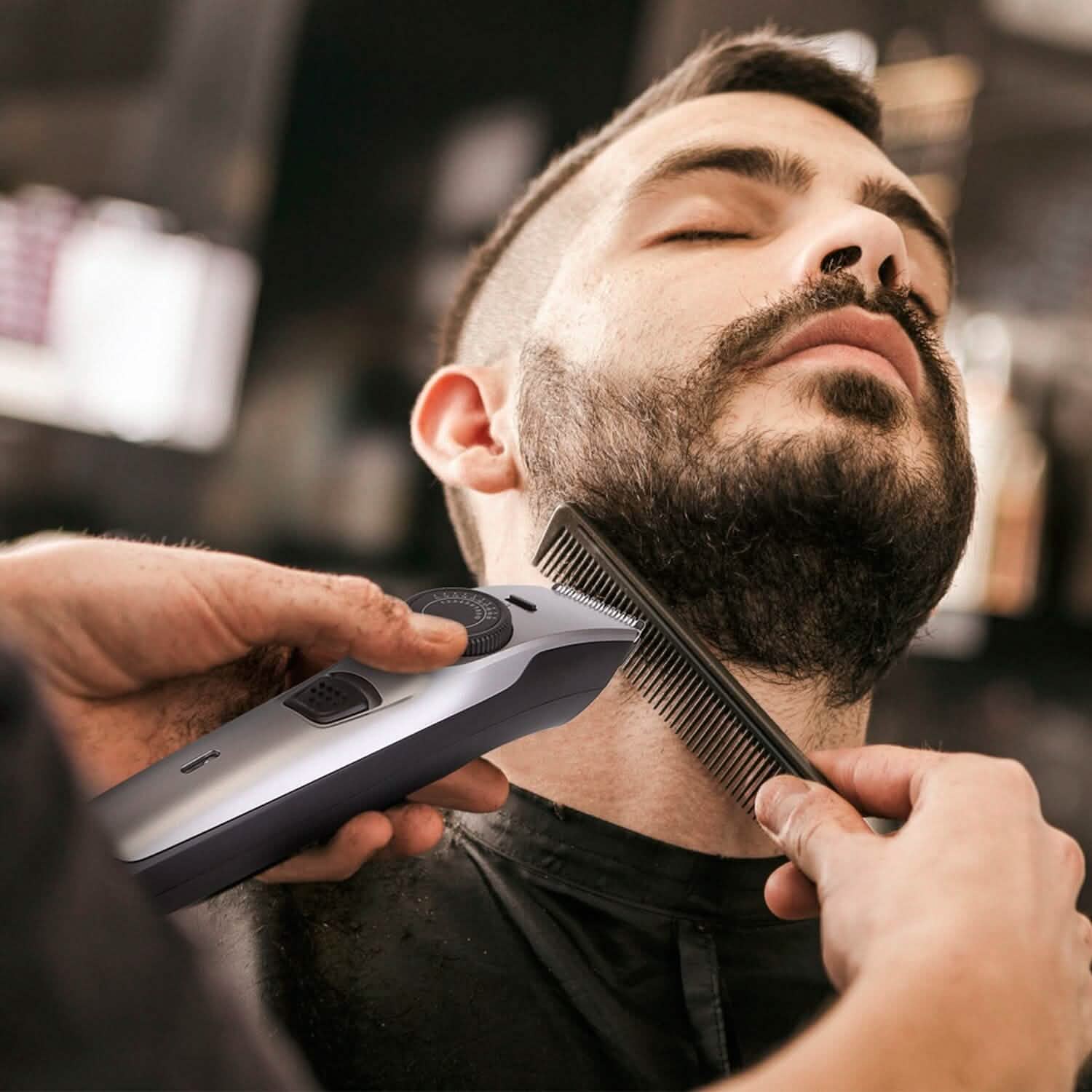 Cordless Beard Trimmer USB Rechargeable Beard Grooming Kit Men's Grooming - Tophatter Daily Deals