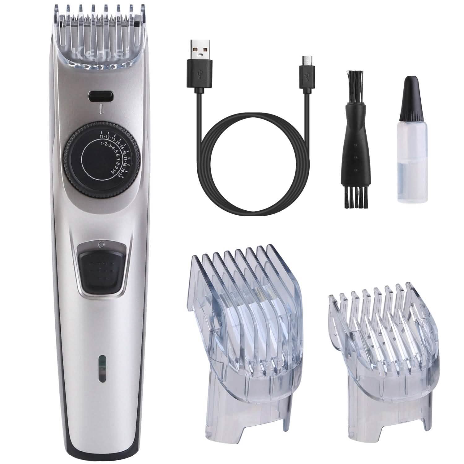 Cordless Beard Trimmer USB Rechargeable Beard Grooming Kit Men's Grooming - Tophatter Daily Deals