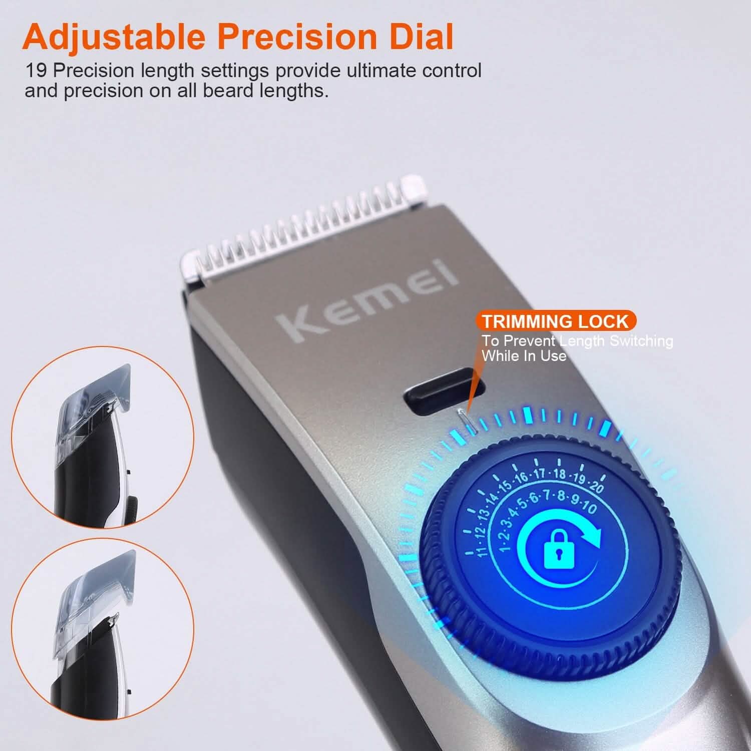 Cordless Beard Trimmer USB Rechargeable Beard Grooming Kit Men's Grooming - Tophatter Daily Deals