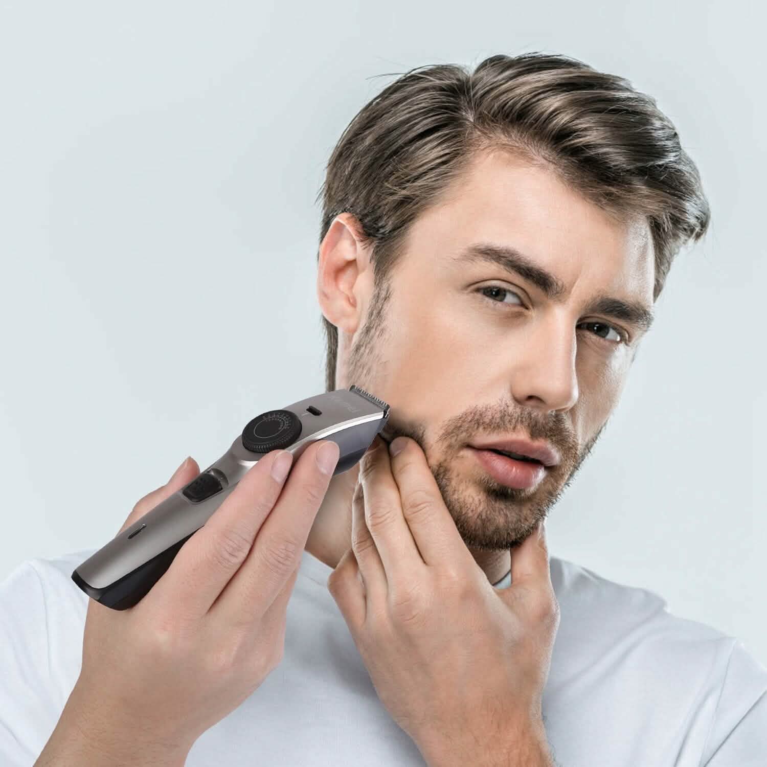 Cordless Beard Trimmer USB Rechargeable Beard Grooming Kit Men's Grooming - Tophatter Daily Deals