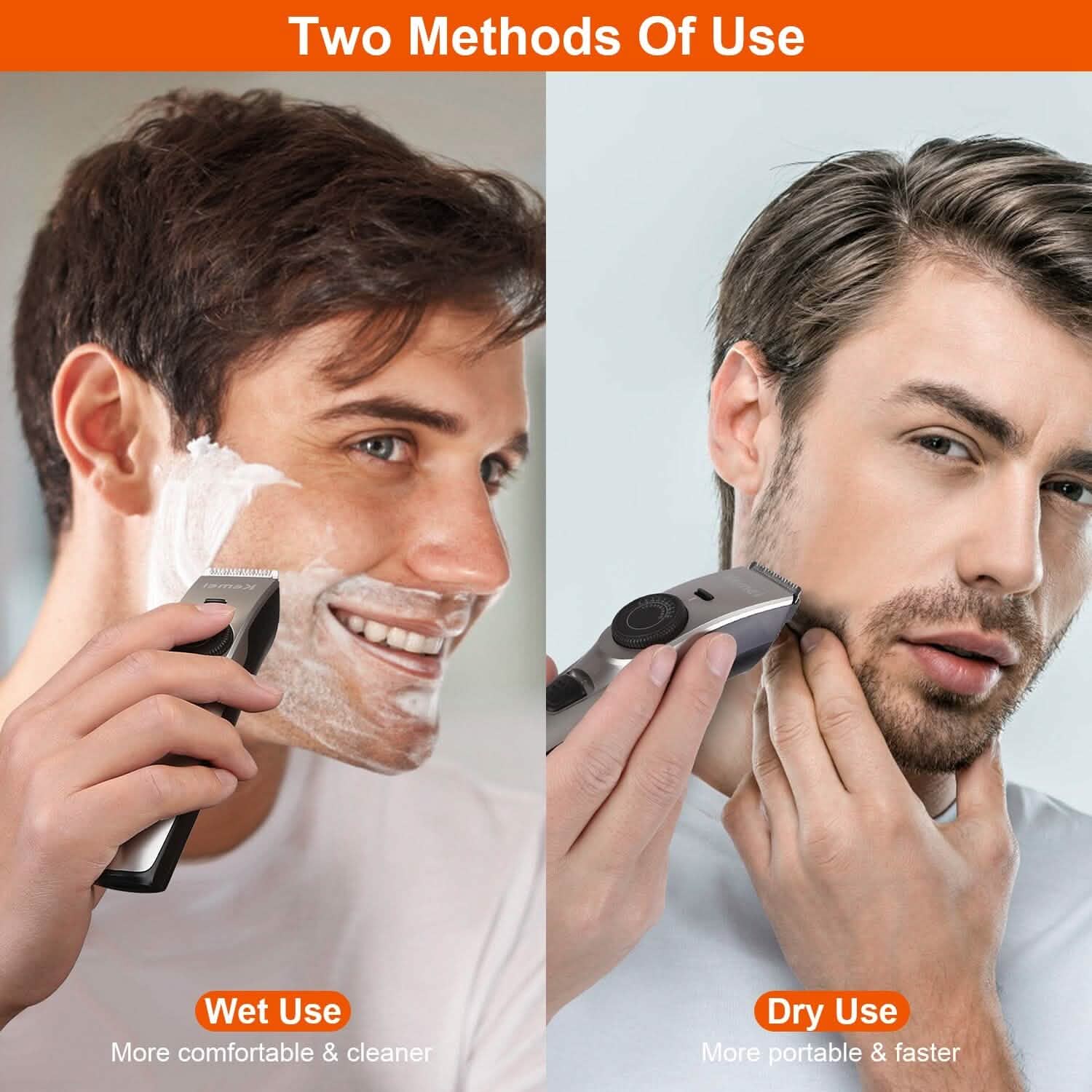 Cordless Beard Trimmer USB Rechargeable Beard Grooming Kit Men's Grooming - Tophatter Daily Deals