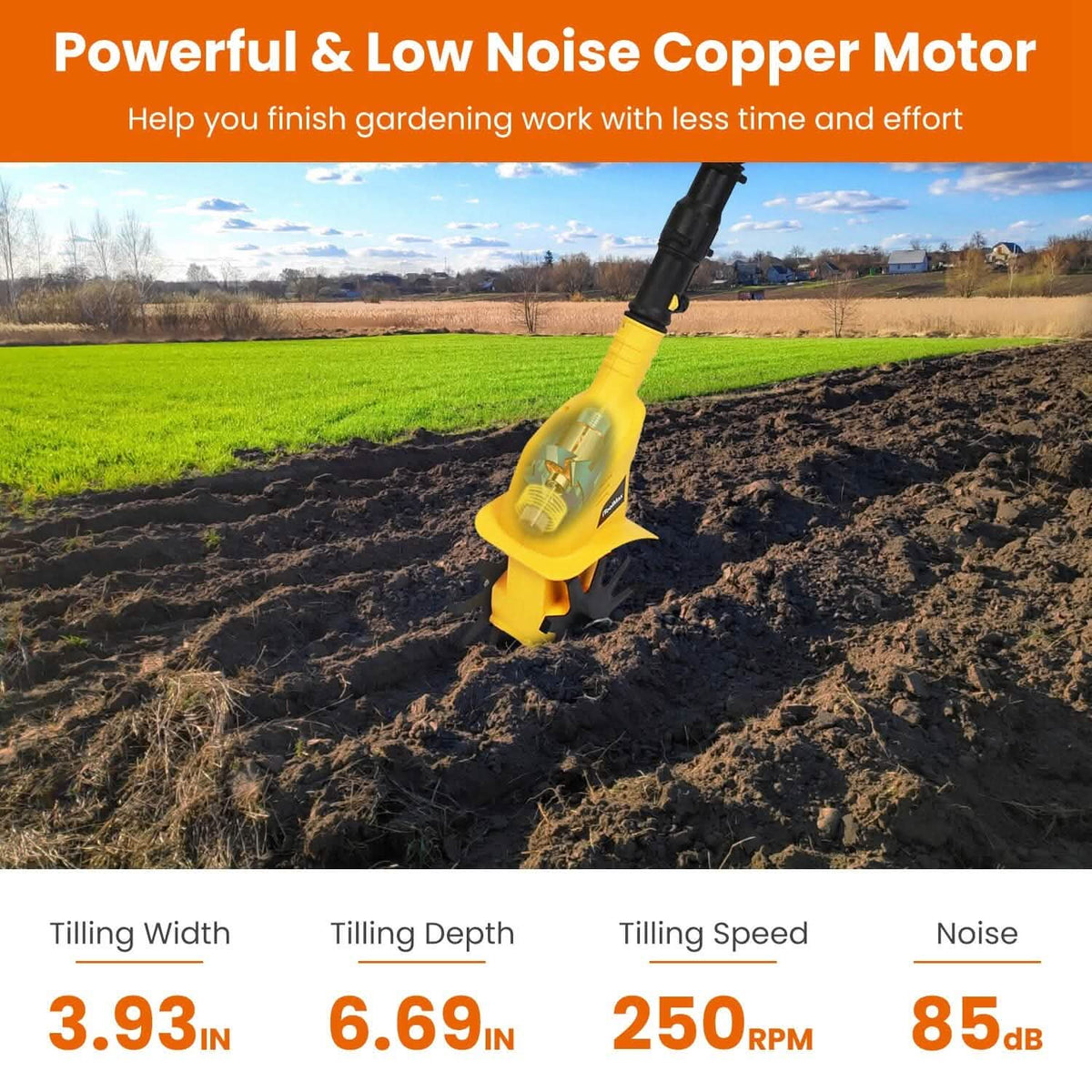 Cordless Electric Garden Tiller Cultivator With 20V Rechargeable Battery Garden & Patio - Tophatter Daily Deals