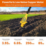 Cordless Electric Garden Tiller Cultivator With 20V Rechargeable Battery Garden & Patio - Tophatter Daily Deals