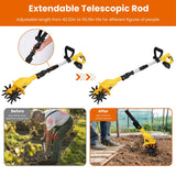 Cordless Electric Garden Tiller Cultivator With 20V Rechargeable Battery Garden & Patio - Tophatter Daily Deals