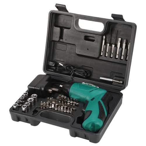 Cordless Electric Screwdriver Set with 45 Drill Bits and Carrying Case Home Improvement - Tophatter Daily Deals