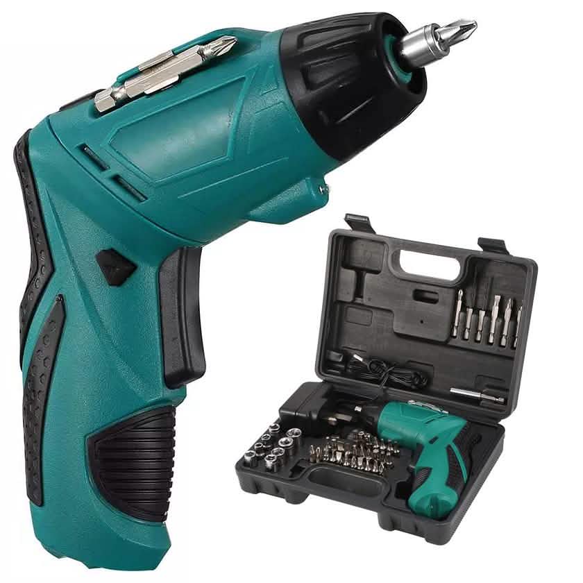 Cordless Electric Screwdriver Set with 45 Drill Bits and Carrying Case Home Improvement - Tophatter Daily Deals