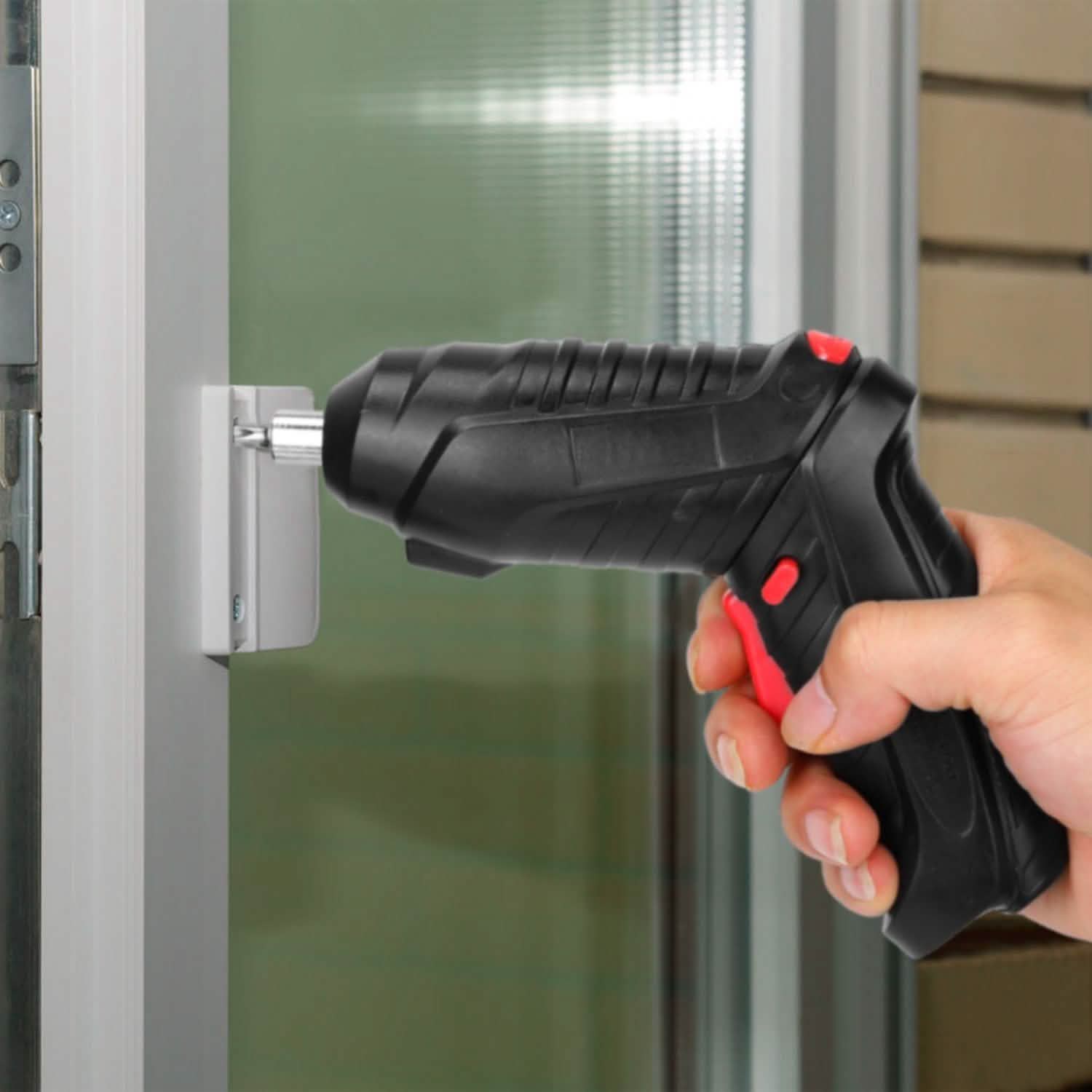 Cordless Electric Screwdriver Set with LED Work Light USB Rechargeable Home Improvement - Tophatter Daily Deals