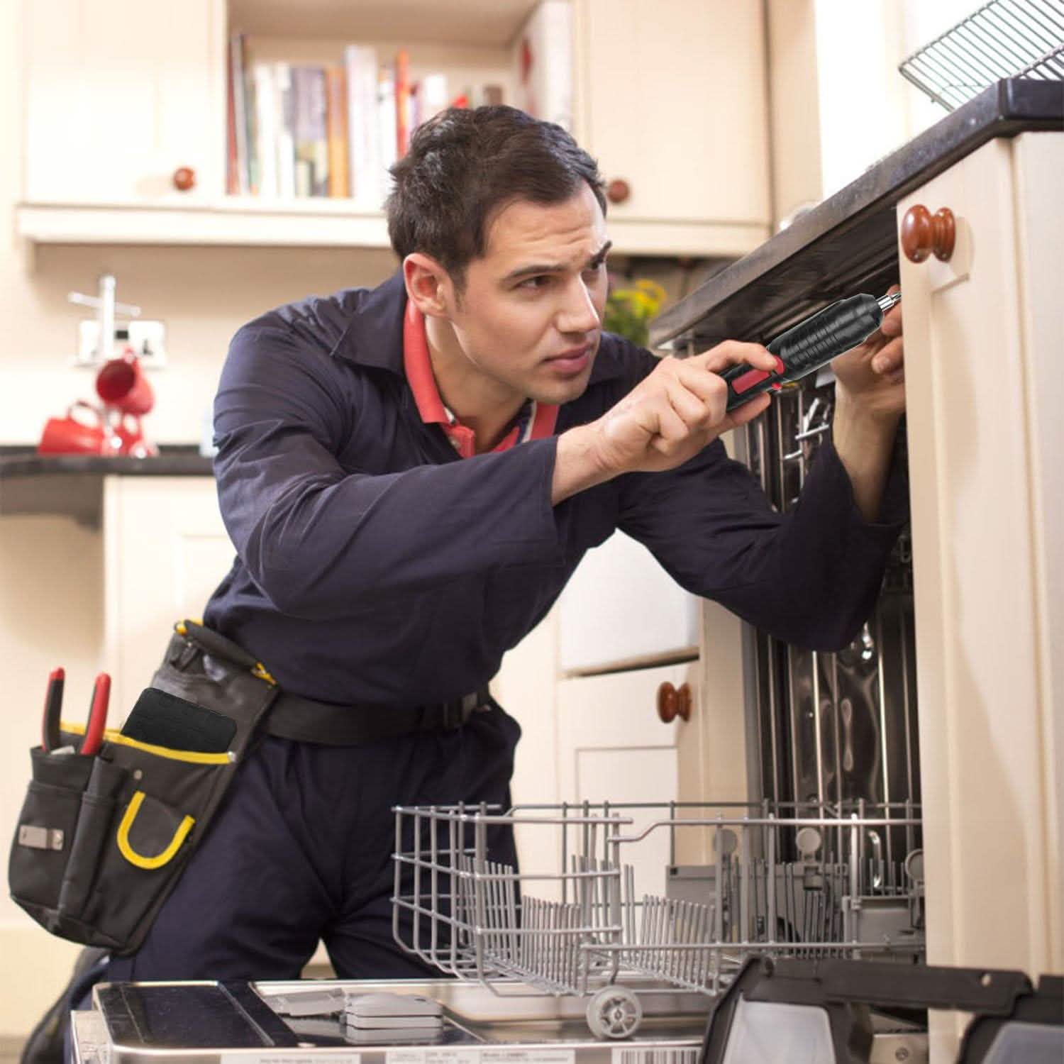 Cordless Electric Screwdriver Set with LED Work Light USB Rechargeable Home Improvement - Tophatter Daily Deals