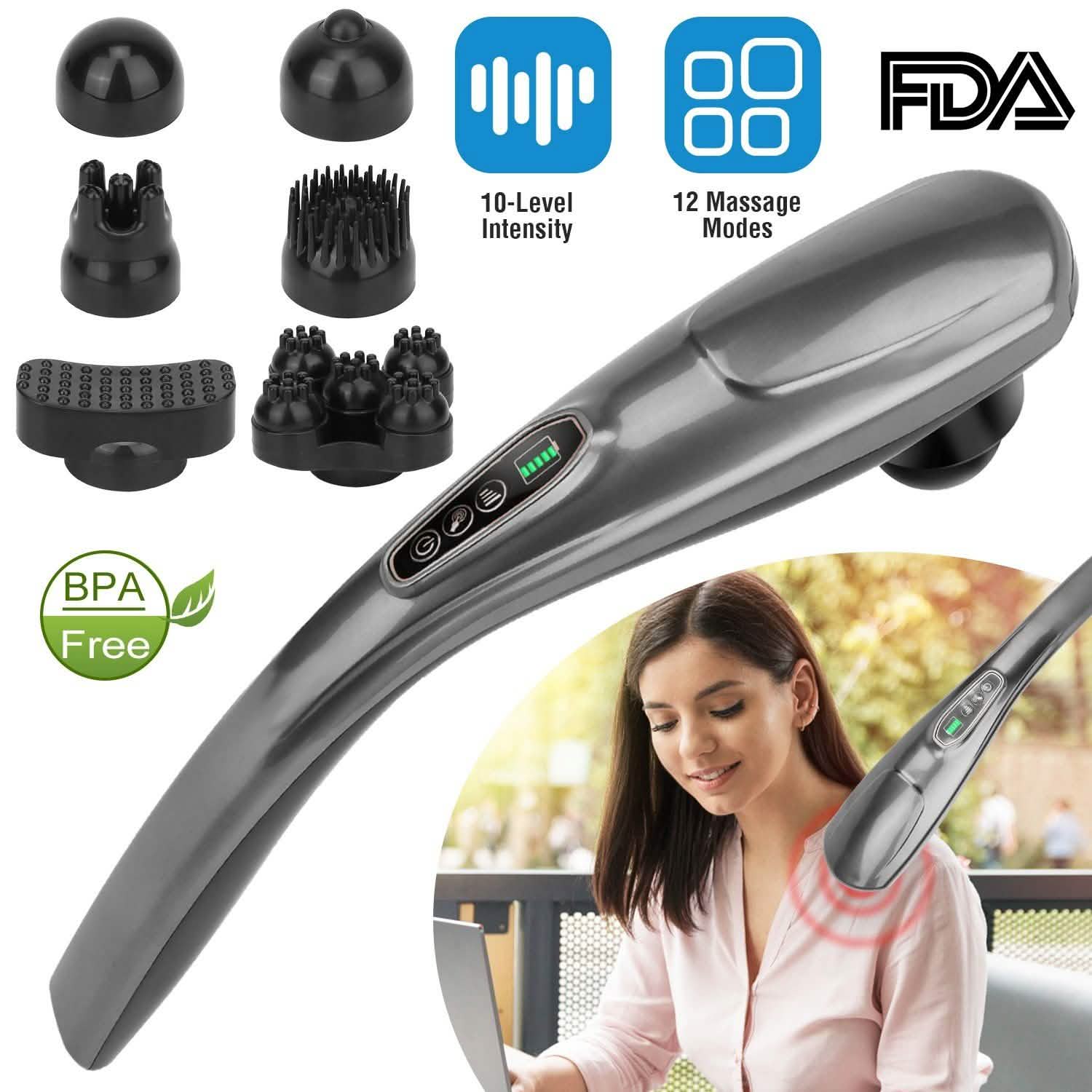 Cordless Handheld Back Massager Health & Wellness - Tophatter Daily Deals