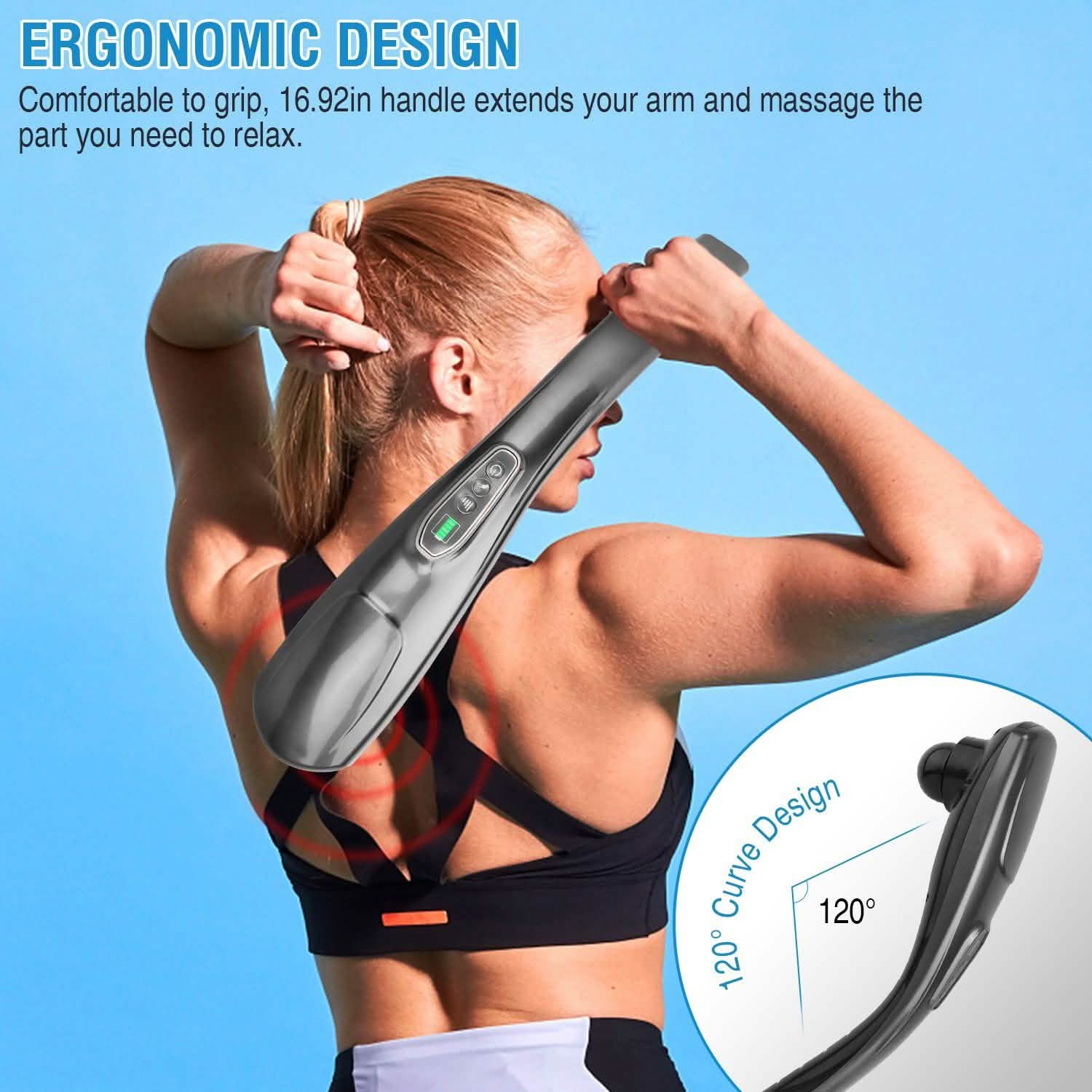 Cordless Handheld Back Massager Health & Wellness - Tophatter Daily Deals