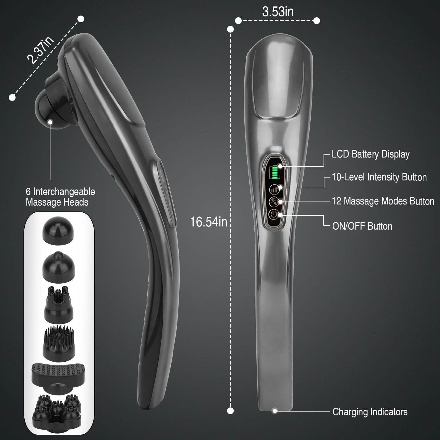 Cordless Handheld Back Massager Health & Wellness - Tophatter Daily Deals