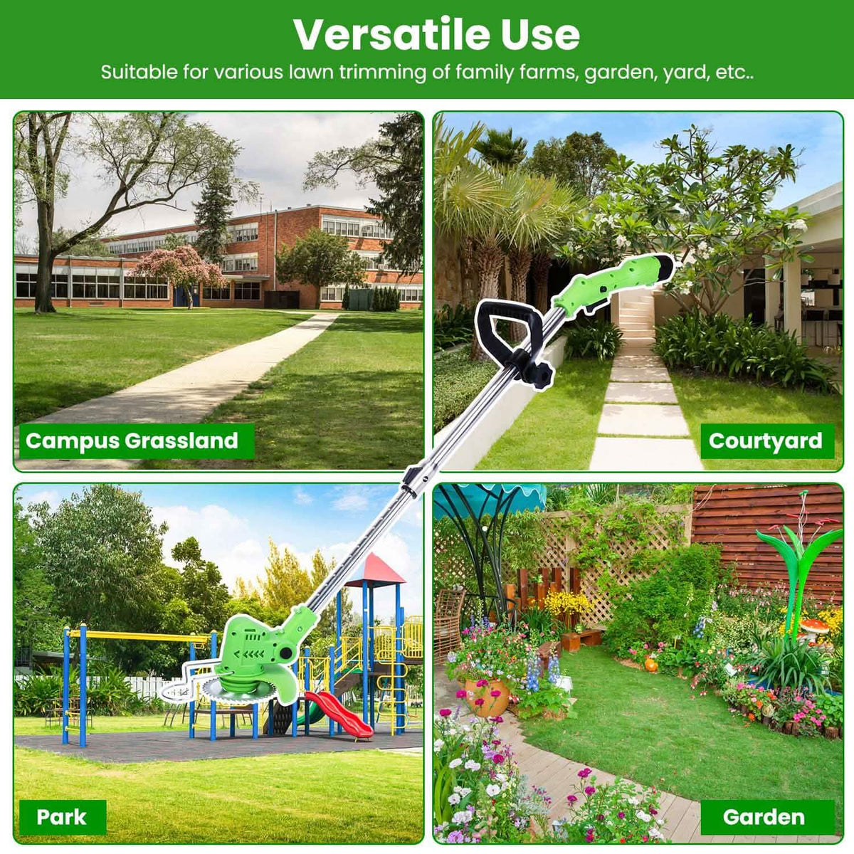 Cordless Rechargeable Grass Trimmer Garden & Patio - Tophatter Daily Deals