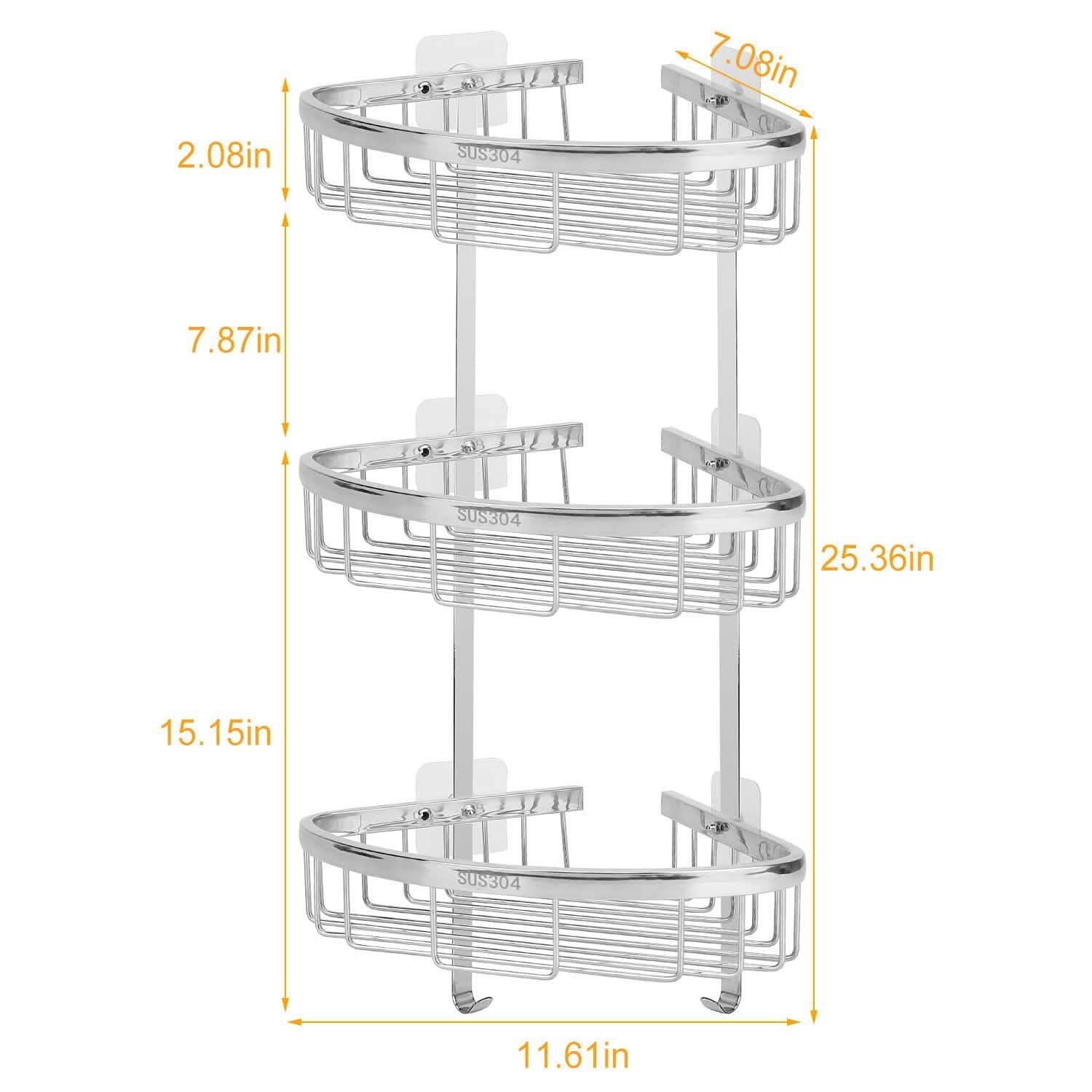 Corner Shower Caddy Shelf Bath - Tophatter Daily Deals