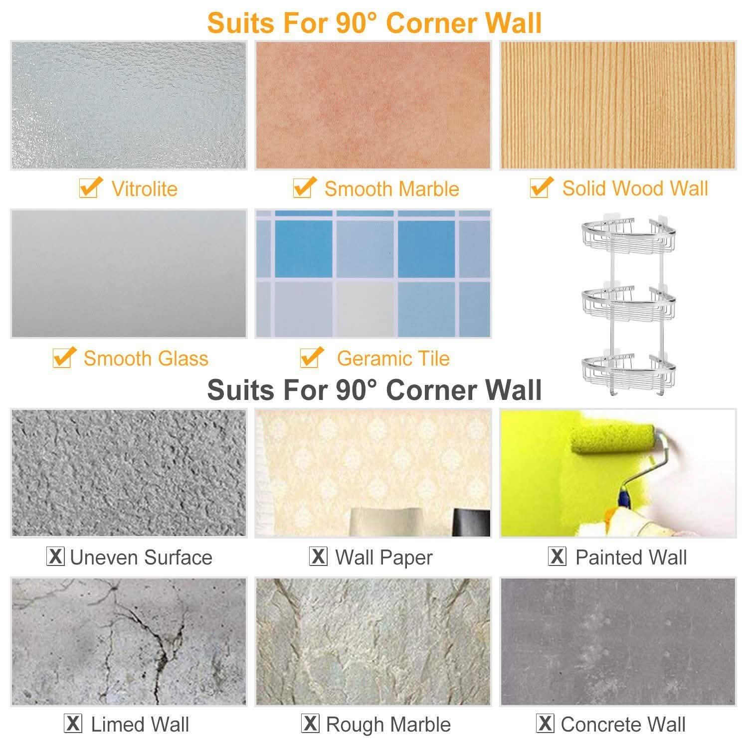 Corner Shower Caddy Shelf Bath - Tophatter Daily Deals