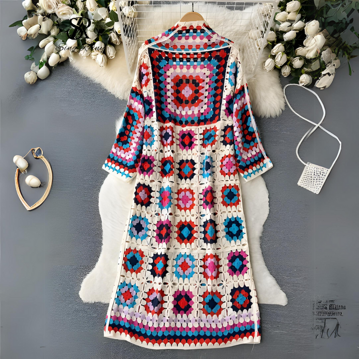 Lightweight Women's Crochet Cardigan - Calf Length, Spring - Tophatter Daily Deals