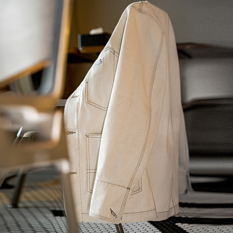 Cotton Lapel Jackets Multi-pocket Short Parkas Men Jackets - Tophatter Daily Deals