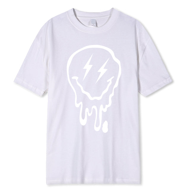 Summer Cotton O-Neck Cotton Clothes White Tee - Tophatter Daily Deals