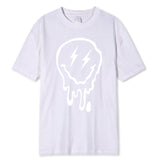 Summer Cotton O-Neck Cotton Clothes White Tee - Tophatter Daily Deals