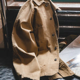 Cotton Solid Chore Coat Paris Buckle Jackets for Men Men's Clothing - Tophatter Daily Deals
