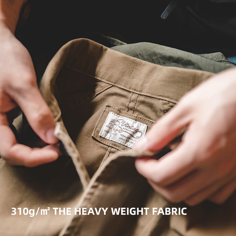 Cotton Solid Chore Coat Paris Buckle Jackets for Men Men's Clothing - Tophatter Daily Deals