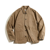 Cotton Solid Chore Coat Paris Buckle Jackets for Men Men's Clothing - Tophatter Daily Deals