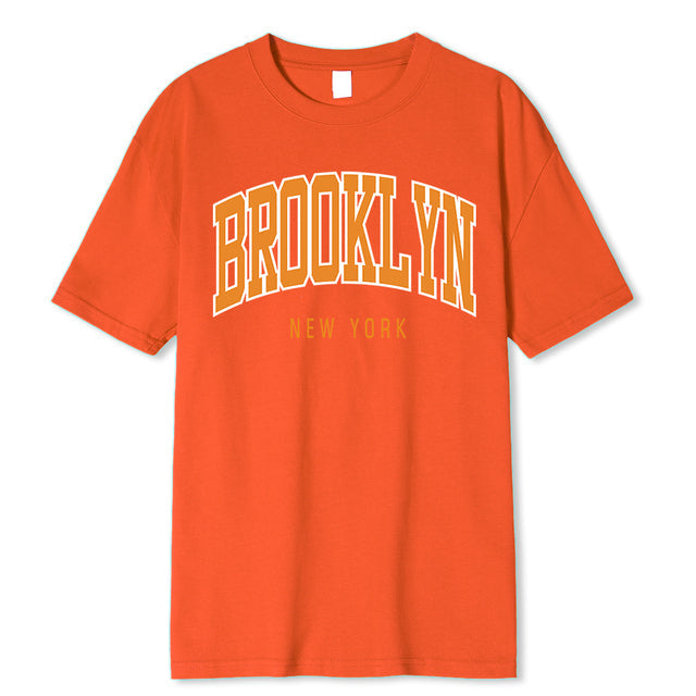 Cotton T Shirt Breathable Shoulder Tee Orange Tee - Tophatter Daily Deals