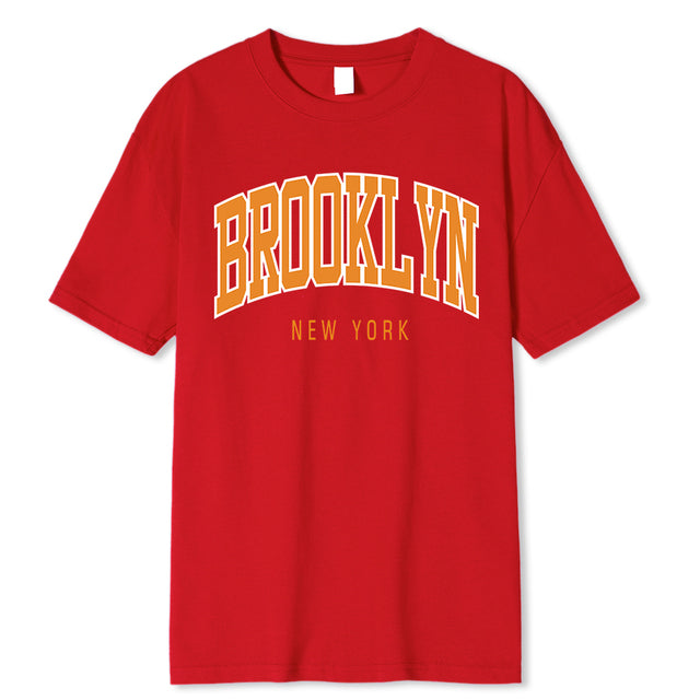 Cotton T Shirt Breathable Shoulder Tee Red Tee - Tophatter Daily Deals