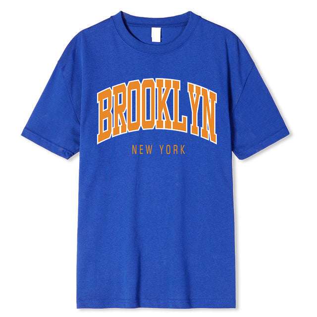 Cotton T Shirt Breathable Shoulder Tee Blue Tee - Tophatter Daily Deals