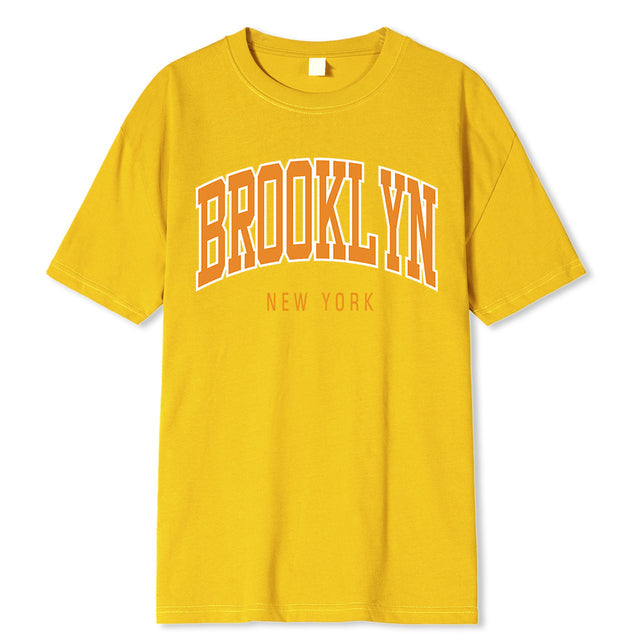 Cotton T Shirt Breathable Shoulder Tee Yellow Tee - Tophatter Daily Deals