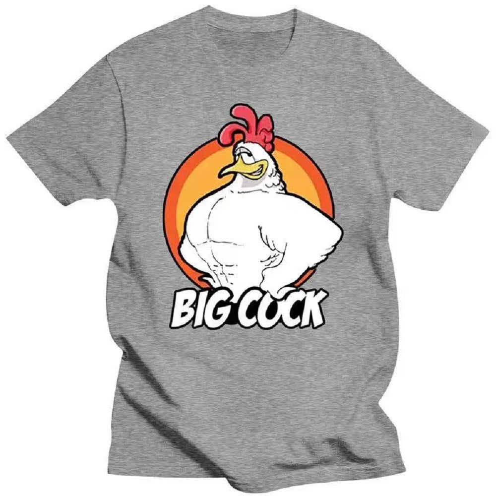 Cotton Tees Round Collar Big Cock T Shirts Tee - Tophatter Daily Deals