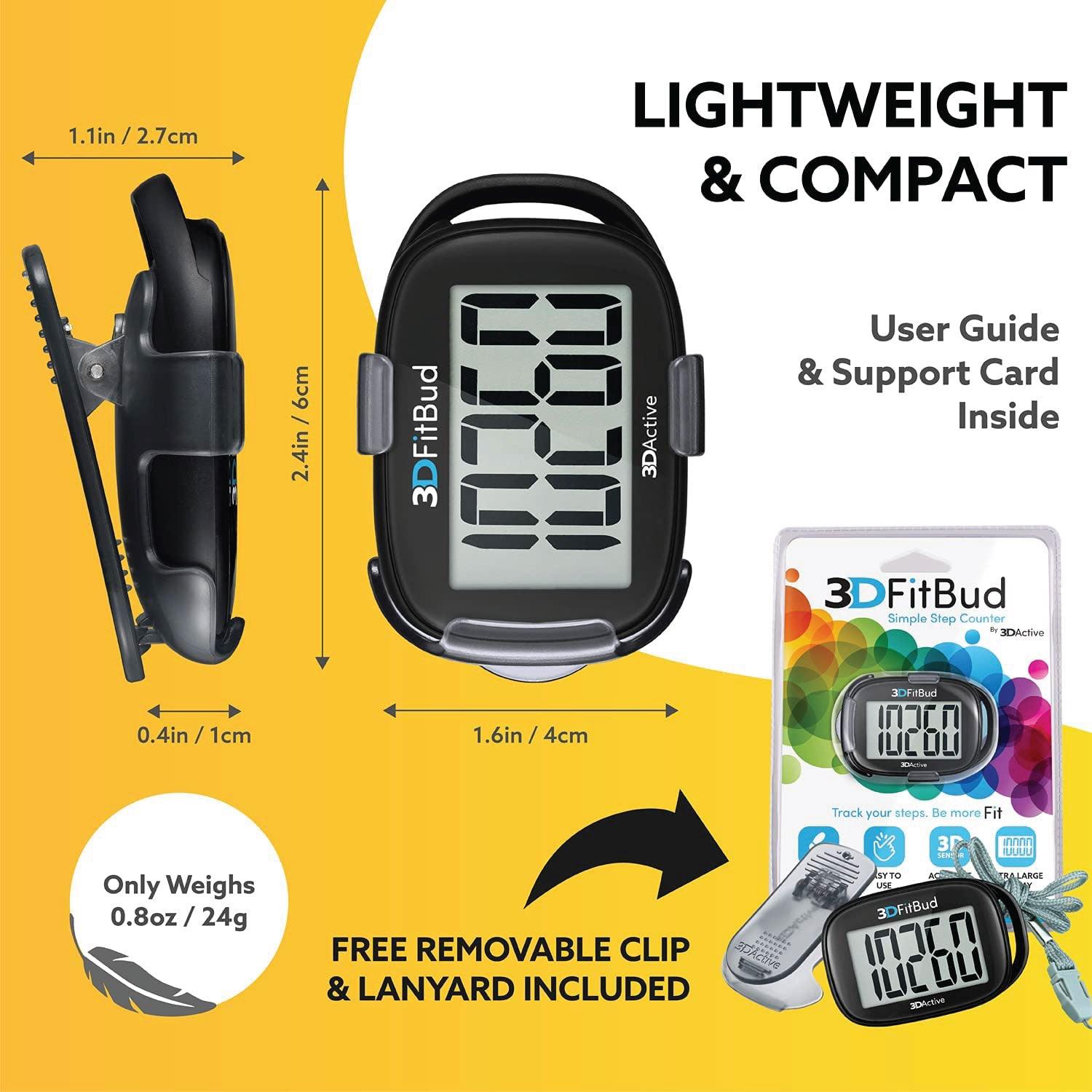 Simple Step Counter - 3D Pedometer with Clip and Lanyard A420S Sports & Outdoor - Tophatter Daily Deals
